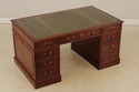 71959: English Green Leather Top Mahogany Executiv