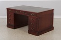 71961: English Mahogany 3 Panel Leather Top Execut