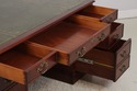 71961: English Mahogany 3 Panel Leather Top Execut
