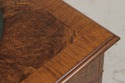 72007: English 3 Part Leather Top Burl Walnut Desk