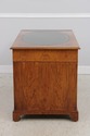 72007: English 3 Part Leather Top Burl Walnut Desk