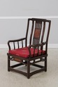 F72039: Pair Vintage Chinese Rosewood Armchairs