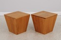 F72048: Pair Modern Arts & Crafts Design Oak Box T