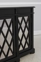 F72065: BALLARD DESIGNS Mirror Door Black TV Conso