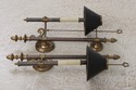 F72066: Pair CHAPMAN Brass Tole Shade Wall Lights