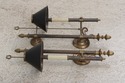 F72066: Pair CHAPMAN Brass Tole Shade Wall Lights