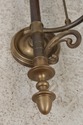 F72066: Pair CHAPMAN Brass Tole Shade Wall Lights