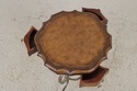 LF72087: Leather Top Wrought Iron Base Mahogany Si