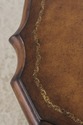 LF72087: Leather Top Wrought Iron Base Mahogany Si