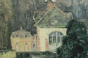 F72095: Large Oil Painting Artwork Of House & Cana