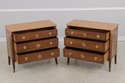 L72099: Pair Of French Walnut Inlaid Louis XVI Mar