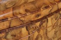 L72105: Vintage Italian Olive Wood Secretary Desk