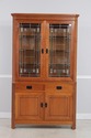 72116: STICKLEY Cherry 21st Century Leaded Glass C