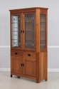 72116: STICKLEY Cherry 21st Century Leaded Glass C
