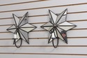 F72126: Pair Of MEYDA Mirrored Star Electric Wall 
