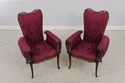 72147: Pair Vintage Louis XV Mahogany Fireside Arm