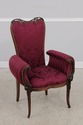 72147: Pair Vintage Louis XV Mahogany Fireside Arm