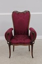 72147: Pair Vintage Louis XV Mahogany Fireside Arm