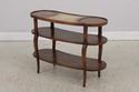 L72148: Pair Of BAKER Three-Tier Leather Top Stand