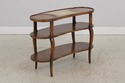 L72148: Pair Of BAKER Three-Tier Leather Top Stand