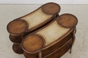 L72148: Pair Of BAKER Three-Tier Leather Top Stand