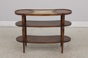 L72148: Pair Of BAKER Three-Tier Leather Top Stand