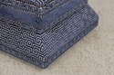 L72198: LEXINGTON Greek Key Design Rolling Ottoman