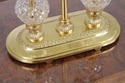 F72199: WATERFORD Brass & Crystal 2 Light Desk Lam