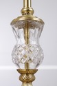 F72199: WATERFORD Brass & Crystal 2 Light Desk Lam