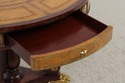 L72218: MAITLAND SMITH Round Mahogany Leather Top 