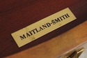 L72218: MAITLAND SMITH Round Mahogany Leather Top 