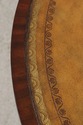 L72218: MAITLAND SMITH Round Mahogany Leather Top 