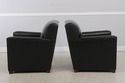 72238: Pair Of STICKLEY Black Leather Club Chairs
