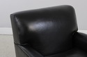 72238: Pair Of STICKLEY Black Leather Club Chairs