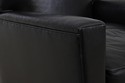 72238: Pair Of STICKLEY Black Leather Club Chairs