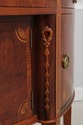 72280: Federal Style D-Shape Walnut Inlaid Demi-Lu
