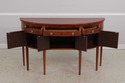 72280: Federal Style D-Shape Walnut Inlaid Demi-Lu