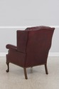 72340: PENNSYLVANIA HOUSE Burgundy Leather Wing Ch