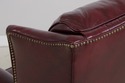 72340: PENNSYLVANIA HOUSE Burgundy Leather Wing Ch