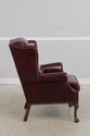 72340: PENNSYLVANIA HOUSE Burgundy Leather Wing Ch