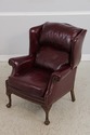 72340: PENNSYLVANIA HOUSE Burgundy Leather Wing Ch