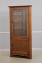 72354: STICKLEY Mission Oak Leaded Glass China Cab