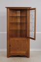 72354: STICKLEY Mission Oak Leaded Glass China Cab