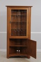 72354: STICKLEY Mission Oak Leaded Glass China Cab