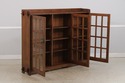 73728: STICKLEY Mission Oak Triple Door Bookcase