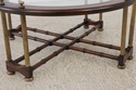 72405: Regency Faux Bamboo Round Brass & Glass Top