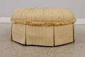 F72423: Custom Yellow Tufted Pleated Round Ottoman