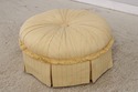 F72423: Custom Yellow Tufted Pleated Round Ottoman