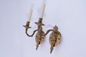 F72473: Pair Of Antique French Style Brass Electri