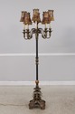 72487: Pair MAITLAND SMITH Torchiere Bronze Floor 